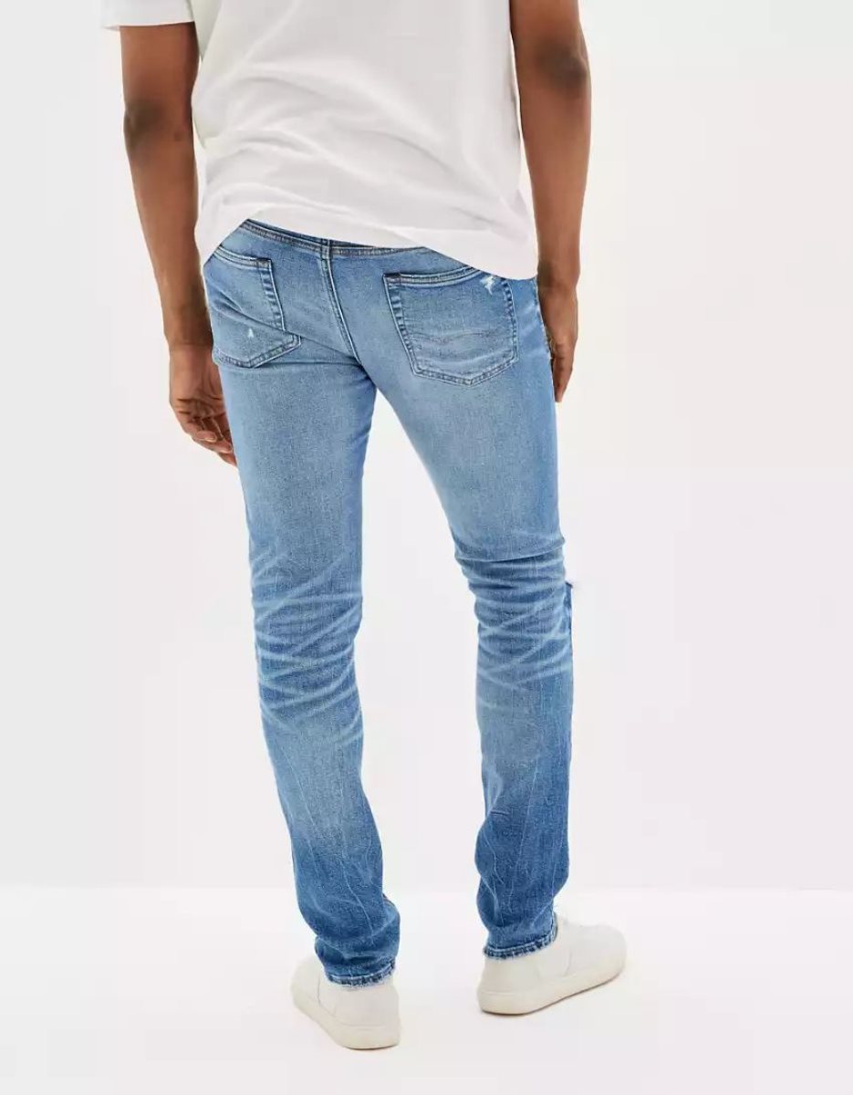 Jean American Eagle AE AirFlexPatched Slim Multicolore Homme | EJP-93517967